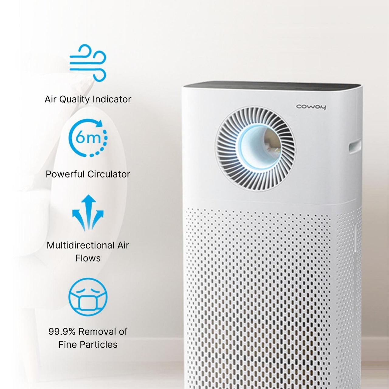 Coway 1516D Storm HEPA Air Purifier - Removes 99.9% Fine Dust ...