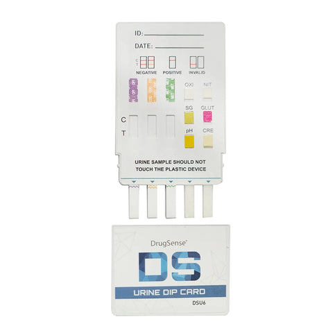 DrugSense DSU6 Urine Drug Test Dip Card (Pack of 25)